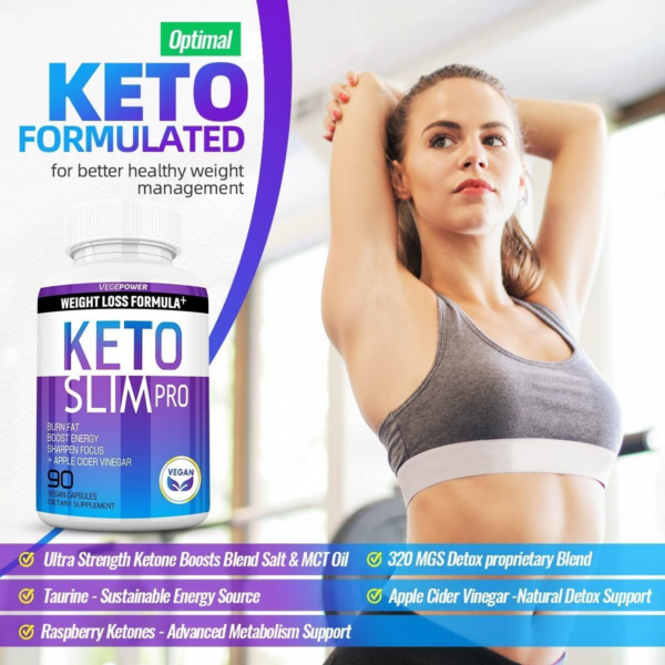 Keto Diet Pills Plus Apple Cider Vinegar - Exogenous Ketones Supplement for women men - Utilize Fat for Energy with Ketosis Boost Energy & Focus, Manage Cravings, Metabolism Support -180caps - Image 4