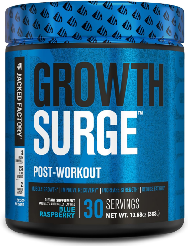 Growth Surge Creatine Post Workout w/L-Carnitine - Daily Muscle Builder & Recovery Supplement with Creatine Monohydrate, Betaine, L-Carnitine L-Tartrate - 30 Servings